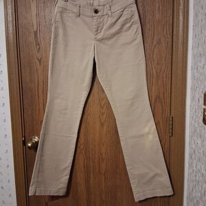 Old Navy Beige Boot-Cut Khaki's
